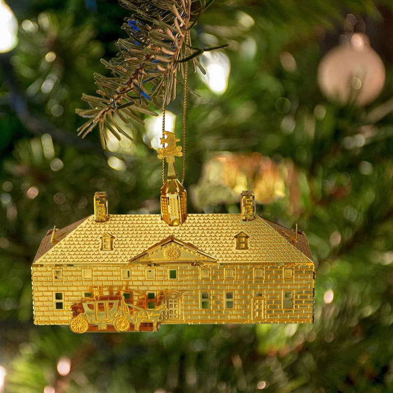 3D Brass Mount Vernon Mansion Ornament - Image 2