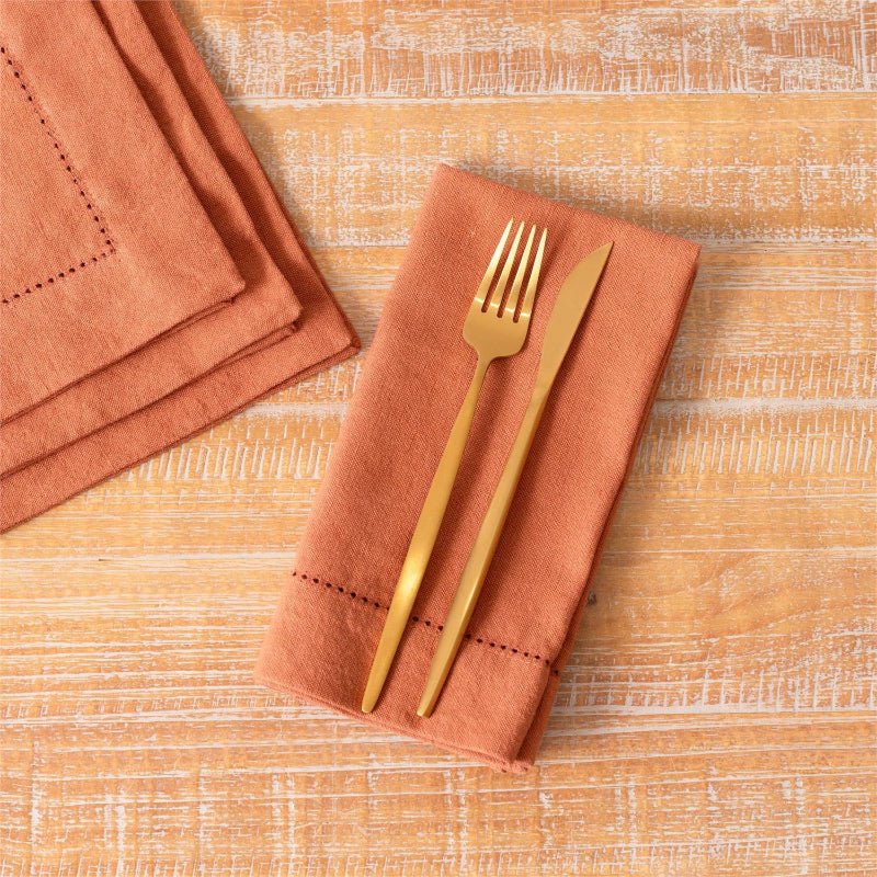 Napkin –Stonewashed Linen Blend- Rust
