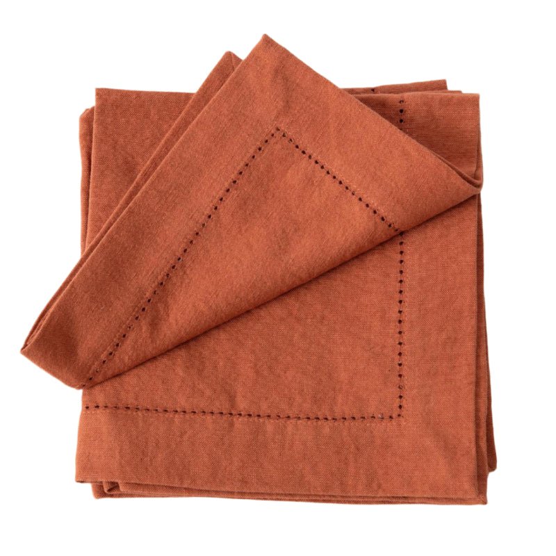 Napkin –Stonewashed Linen Blend- Rust - Image 2