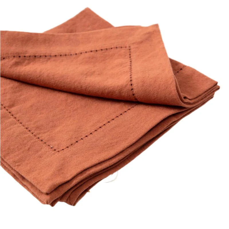 Napkin –Stonewashed Linen Blend- Rust - Image 3
