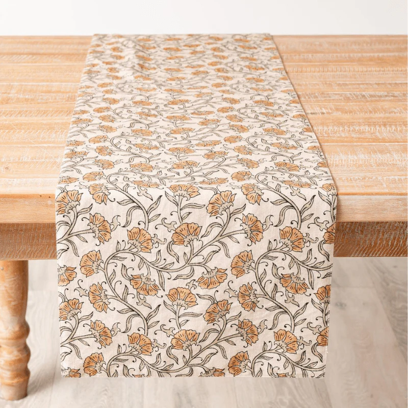 Block Print Floral Table Runner - Image 2