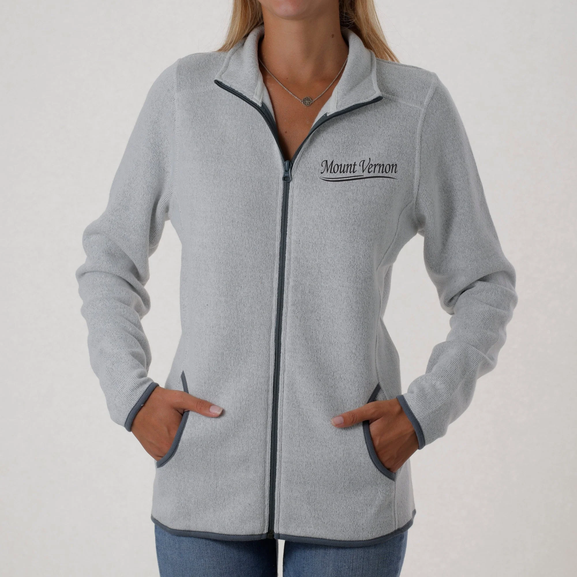 Zip Front Mount Vernon Sweatshirt - Image 3