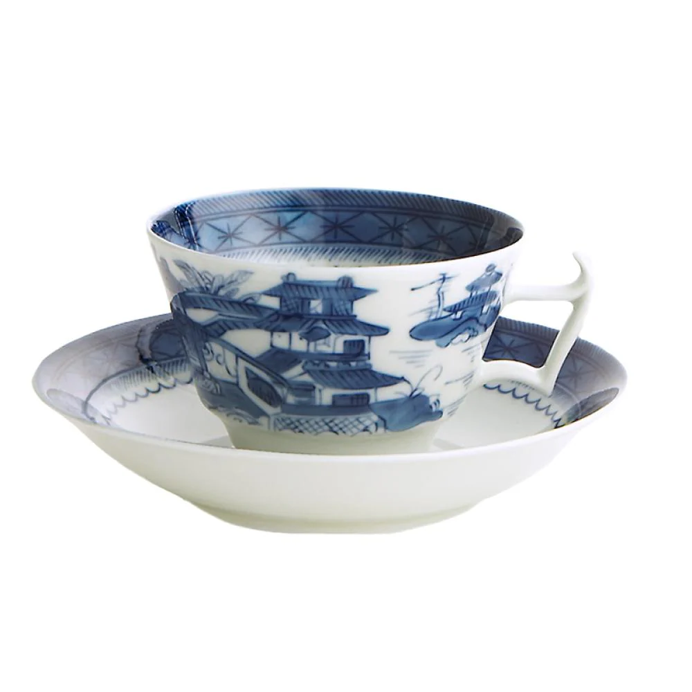 Blue Canton Cups & Saucers - Image 3
