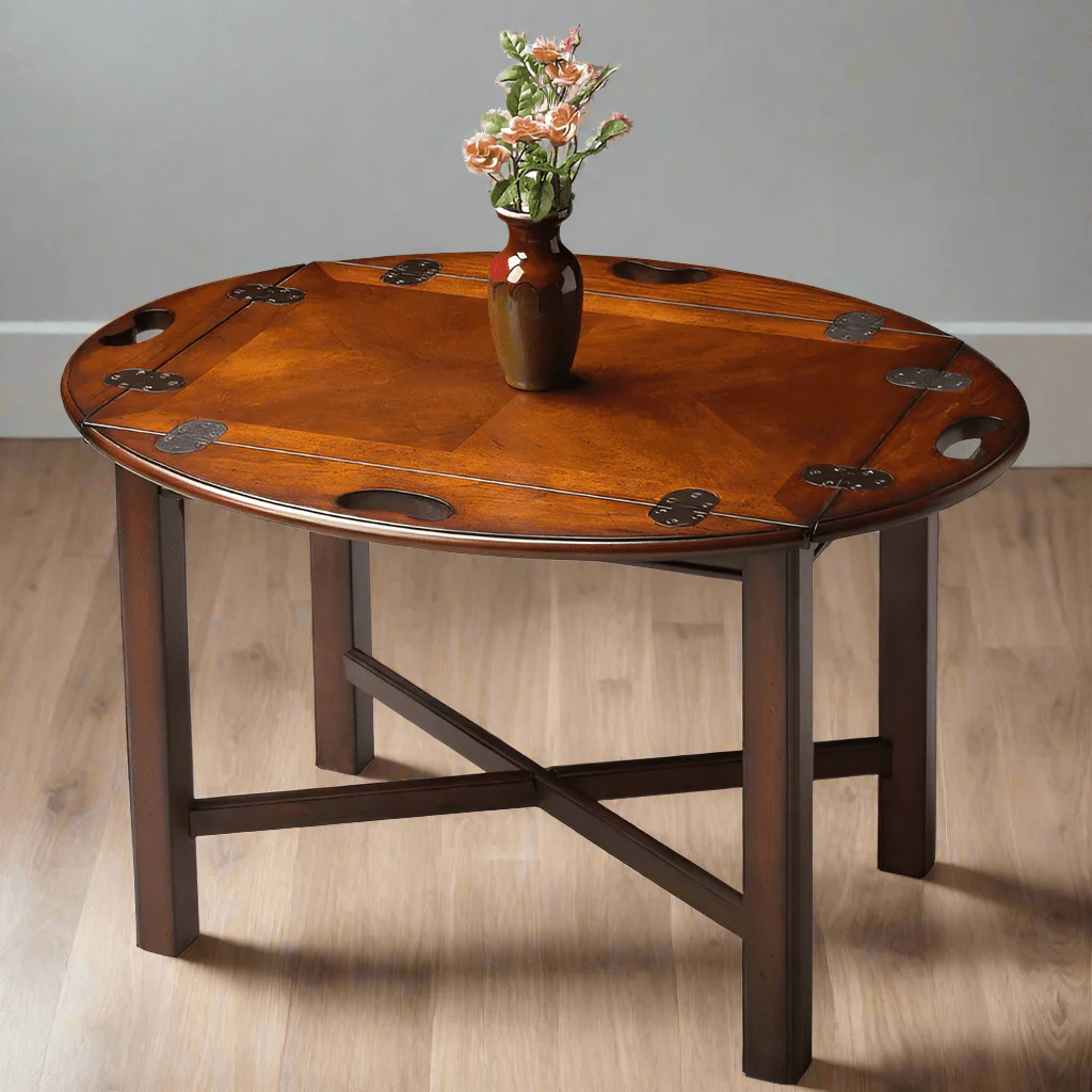 Carlisle Oval Wood Coffee Table- Cherry by Butler Specialty