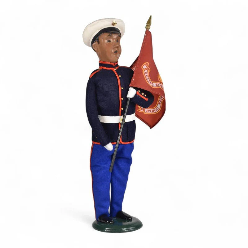 Byers’ Choice African American Marine Man Caroler – Military Collection - Image 3