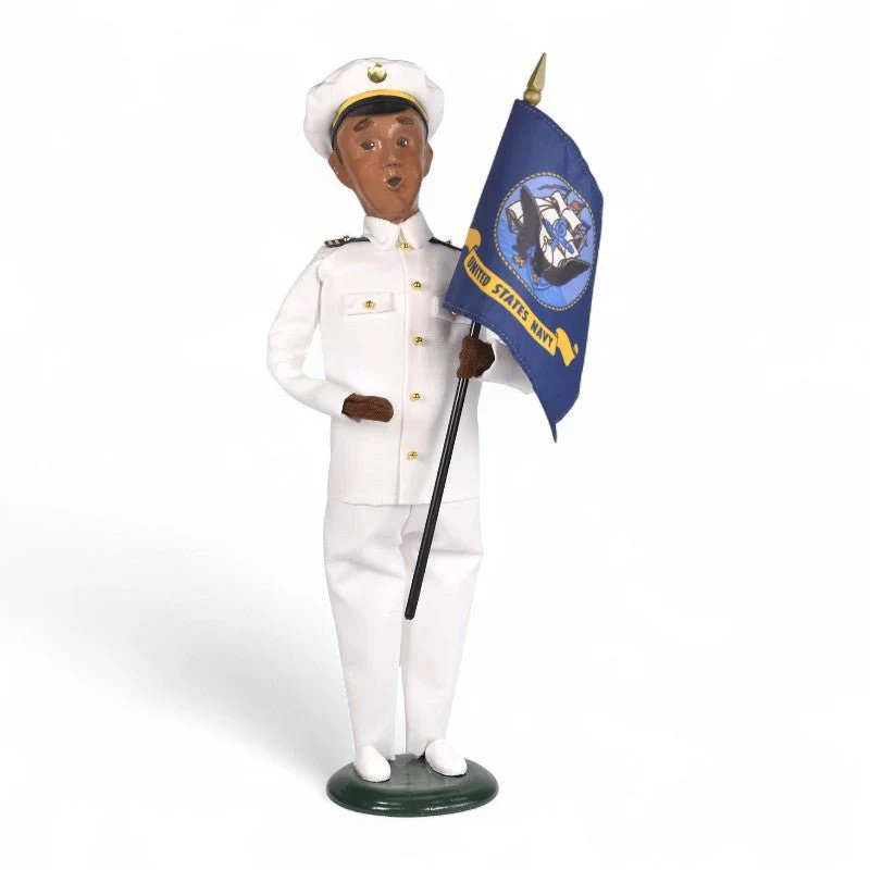 Byers’ Choice African American Navy Man Caroler – Military Collection