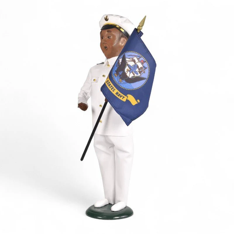 Byers’ Choice African American Navy Man Caroler – Military Collection - Image 2