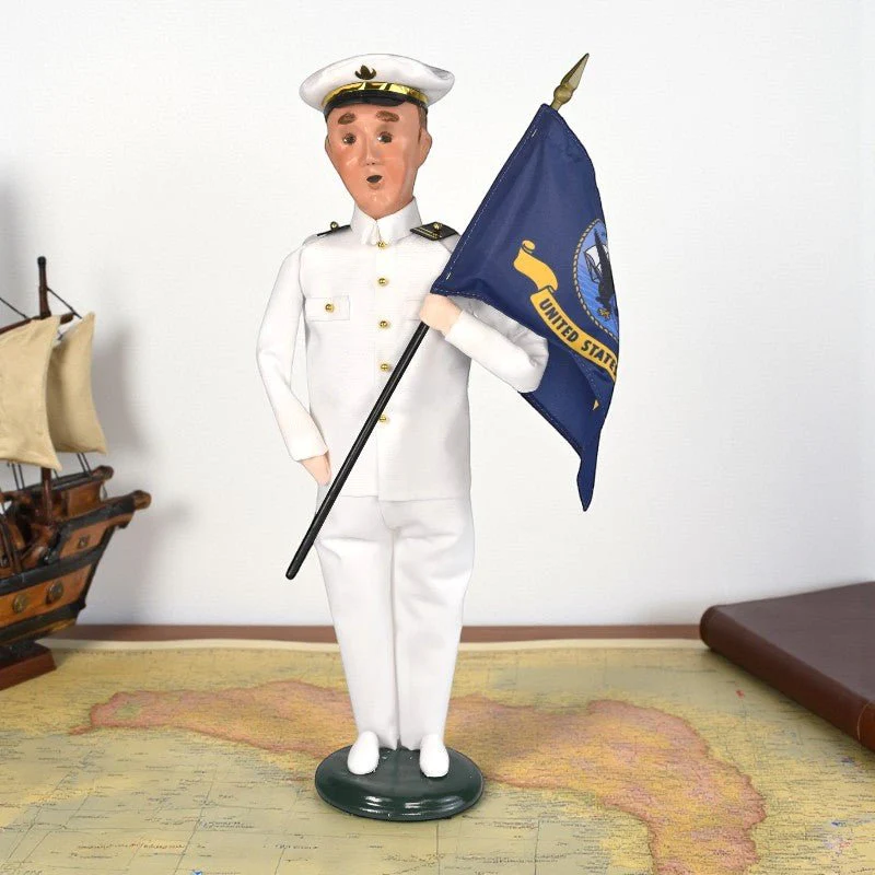 Byers’ Choice Navy Man Caroler – Military Collection