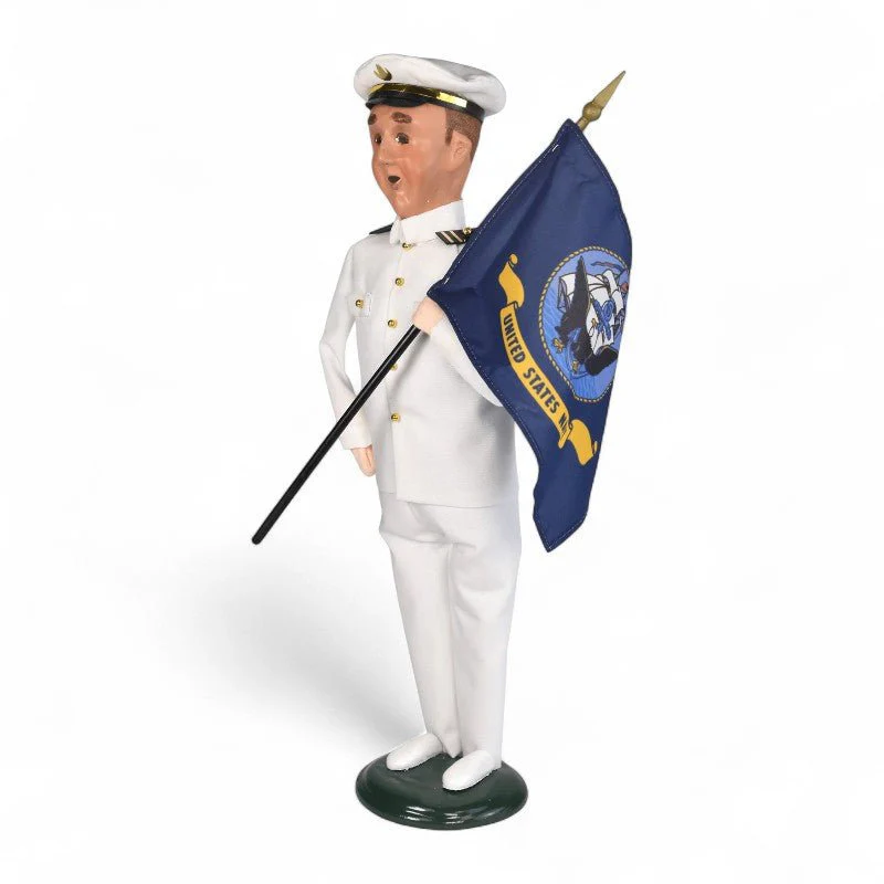 Byers’ Choice Navy Man Caroler – Military Collection - Image 2