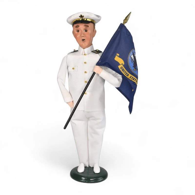 Byers’ Choice Navy Man Caroler – Military Collection - Image 3