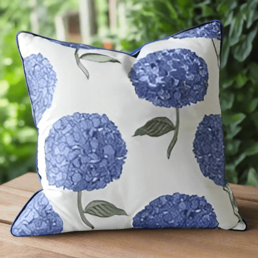 Hydrangea Coastal Indoor Outdoor Pillow - Image 4