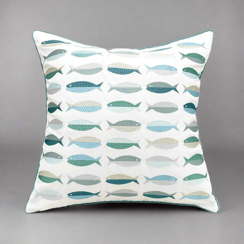 Coastal Fish Pillow - Indoor Outdoor Pillow - Image 3