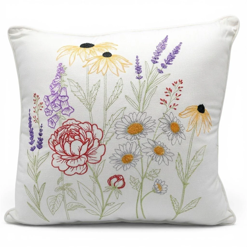 Embroidered Botanical Pillow - Mount Vernon Exclusive - Image 3