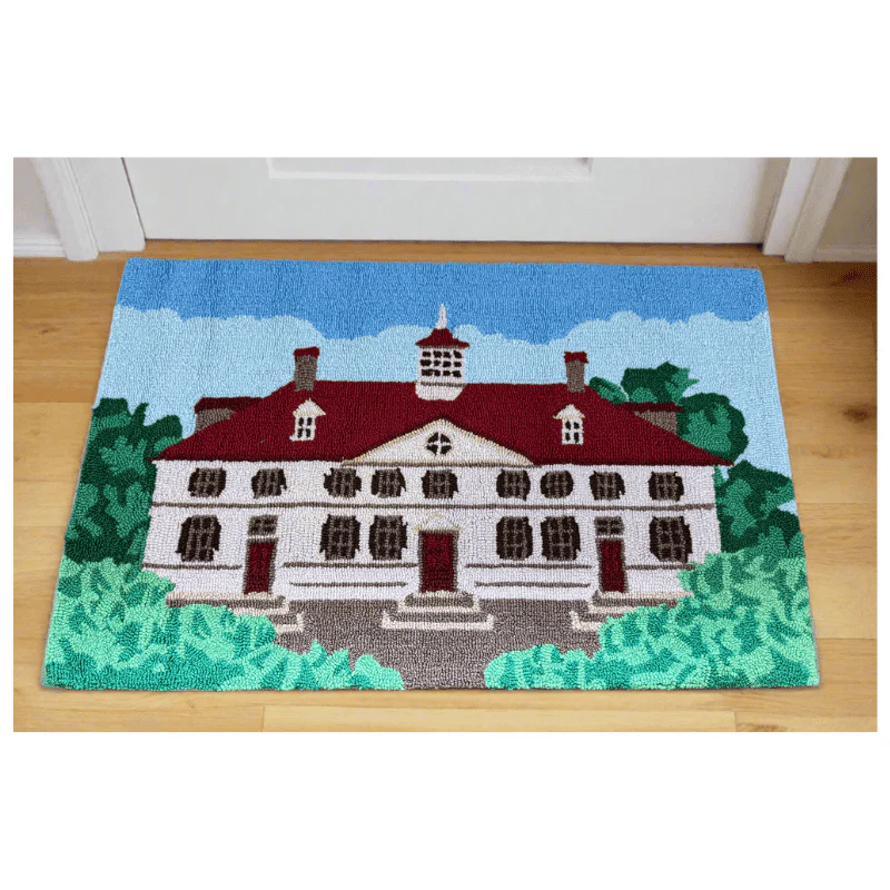 Mount Vernon Mansion Hooked Rug