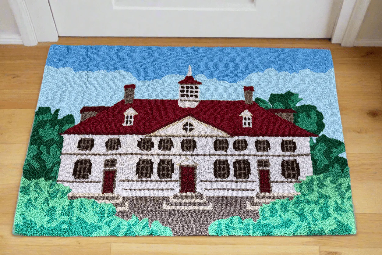 Mount Vernon Mansion Hooked Rug - Image 2
