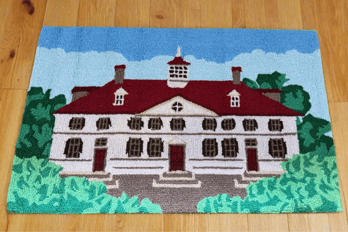 Mount Vernon Mansion Hooked Rug - Image 7