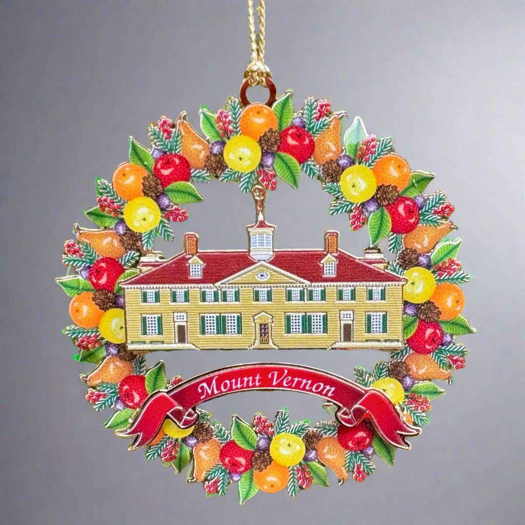 Mount Vernon Fruit Wreath Ornament - Image 4