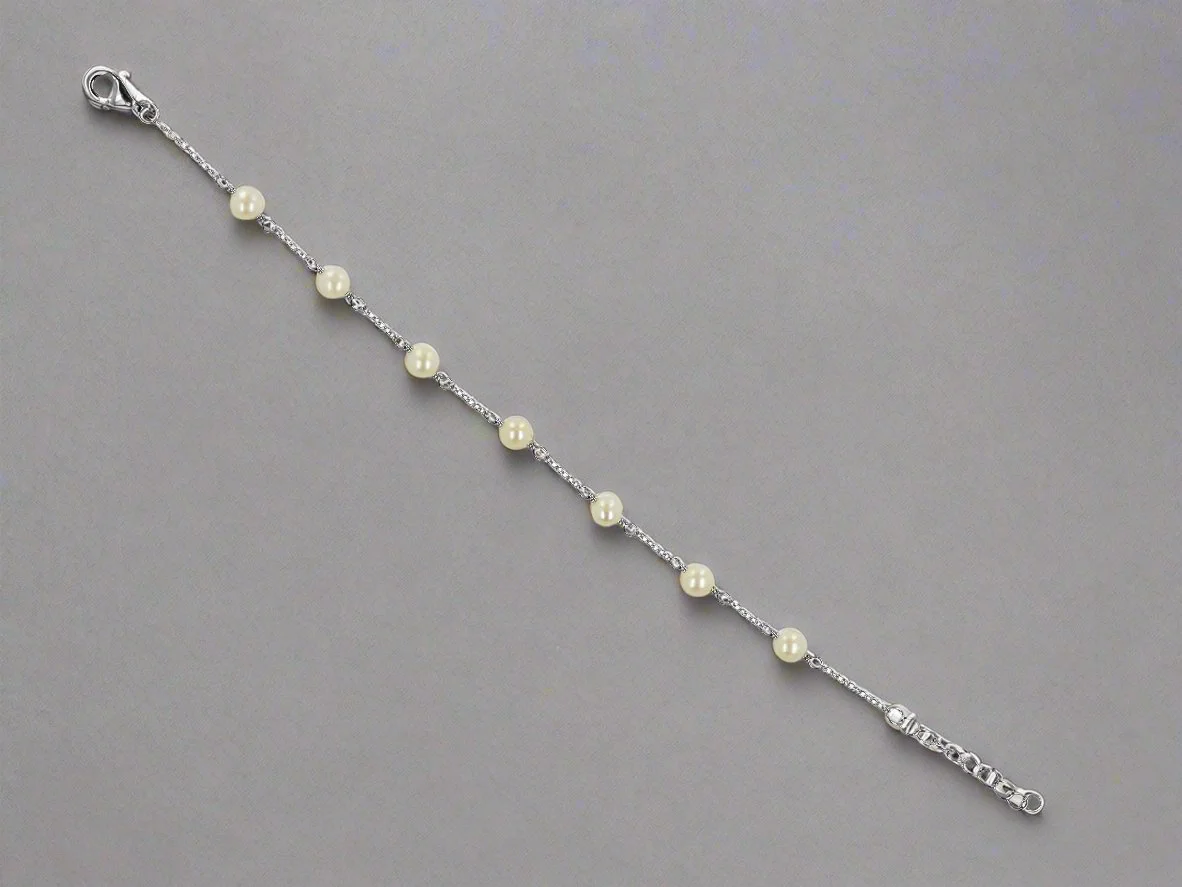 Pearl Station Sterling Bracelet - Image 2