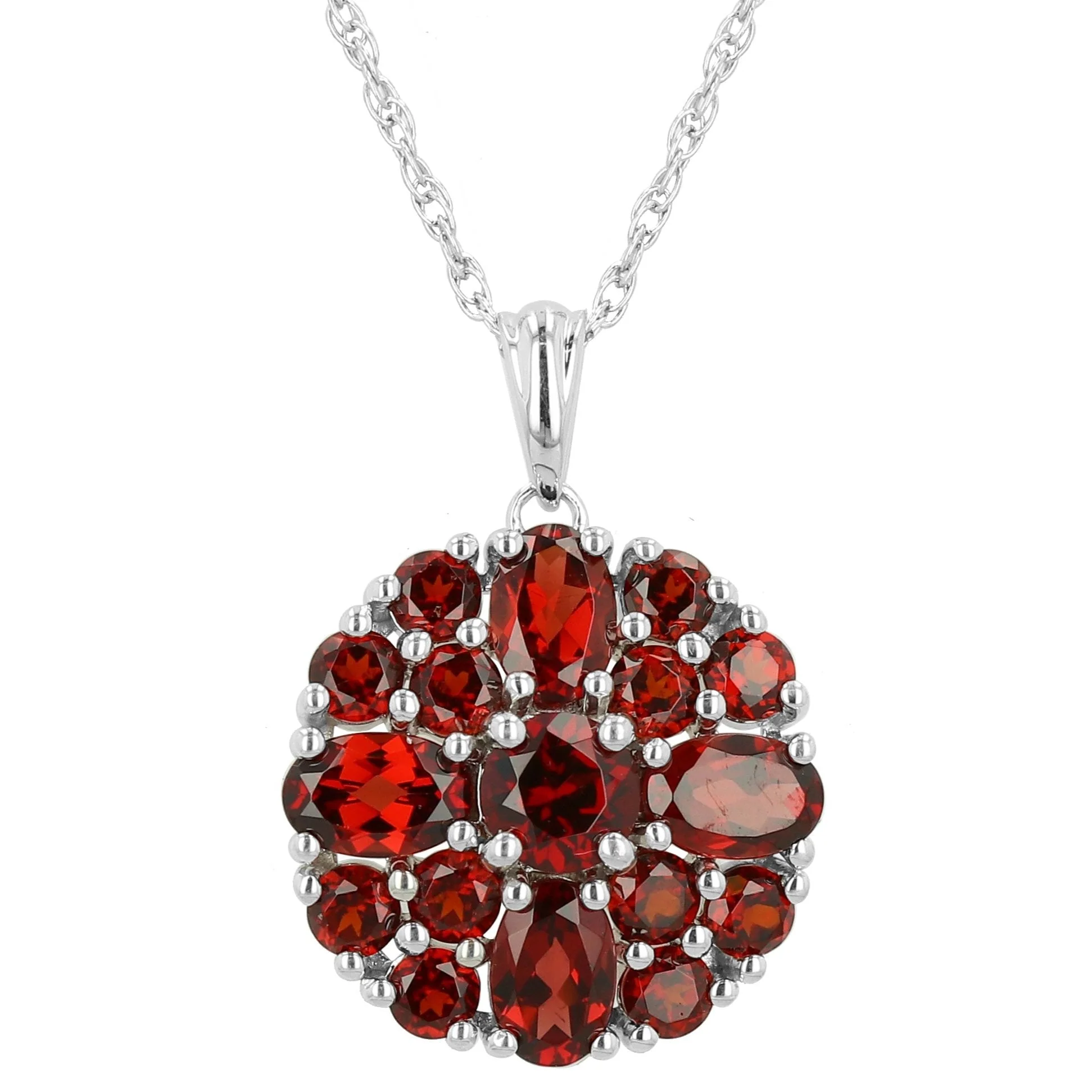 Garnet Cluster Necklace - Image 3