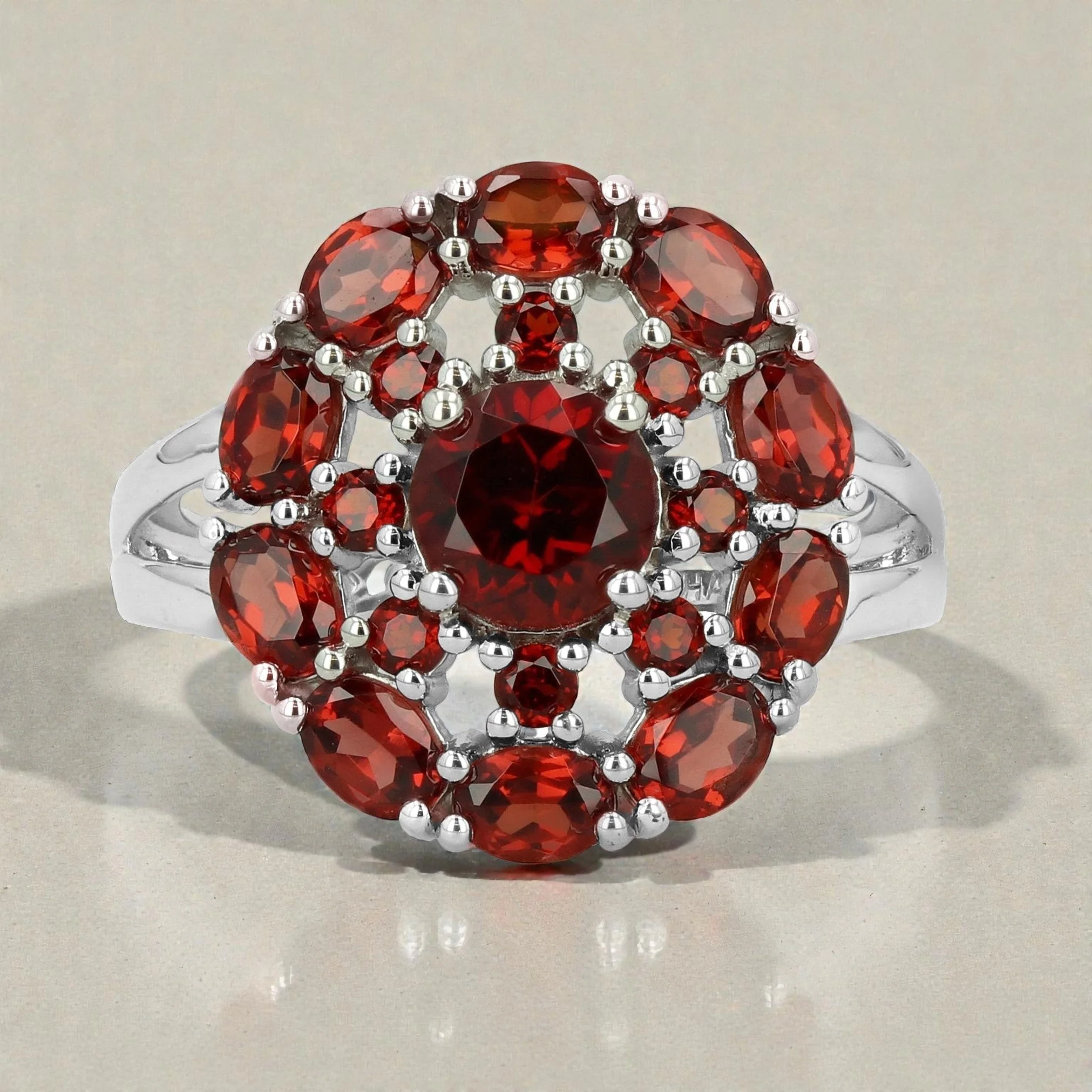 Garnet Cluster Ring - Image 2