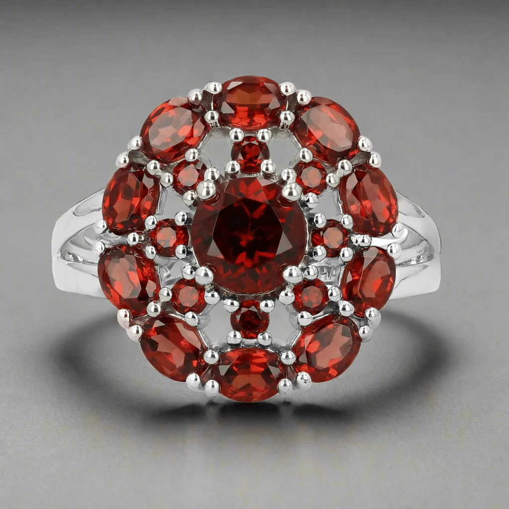 Garnet Cluster Ring - Image 3