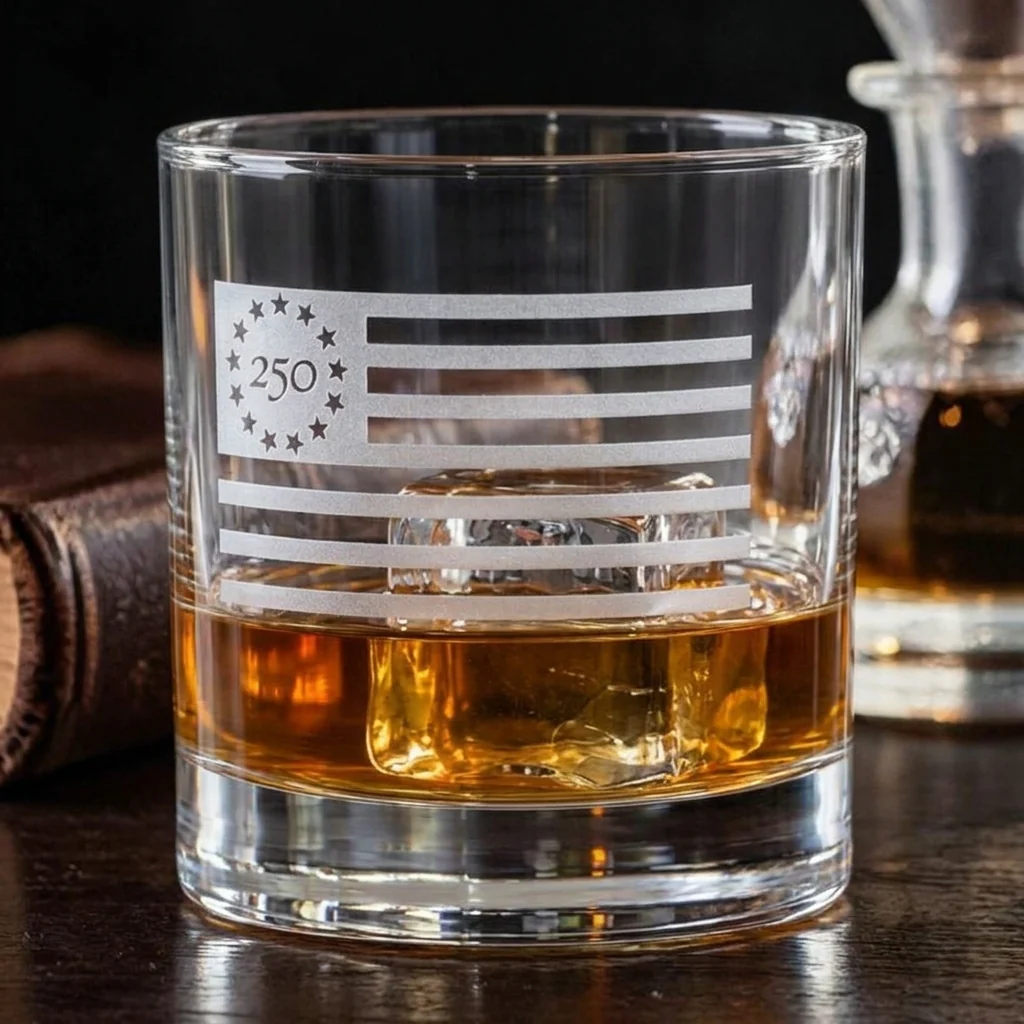 Glass Whiskey Betsy Ross Flag - Image 2