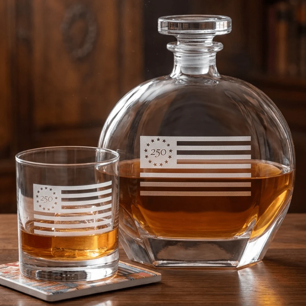 Decanter Whiskey Betsy Ross Flag 23oz