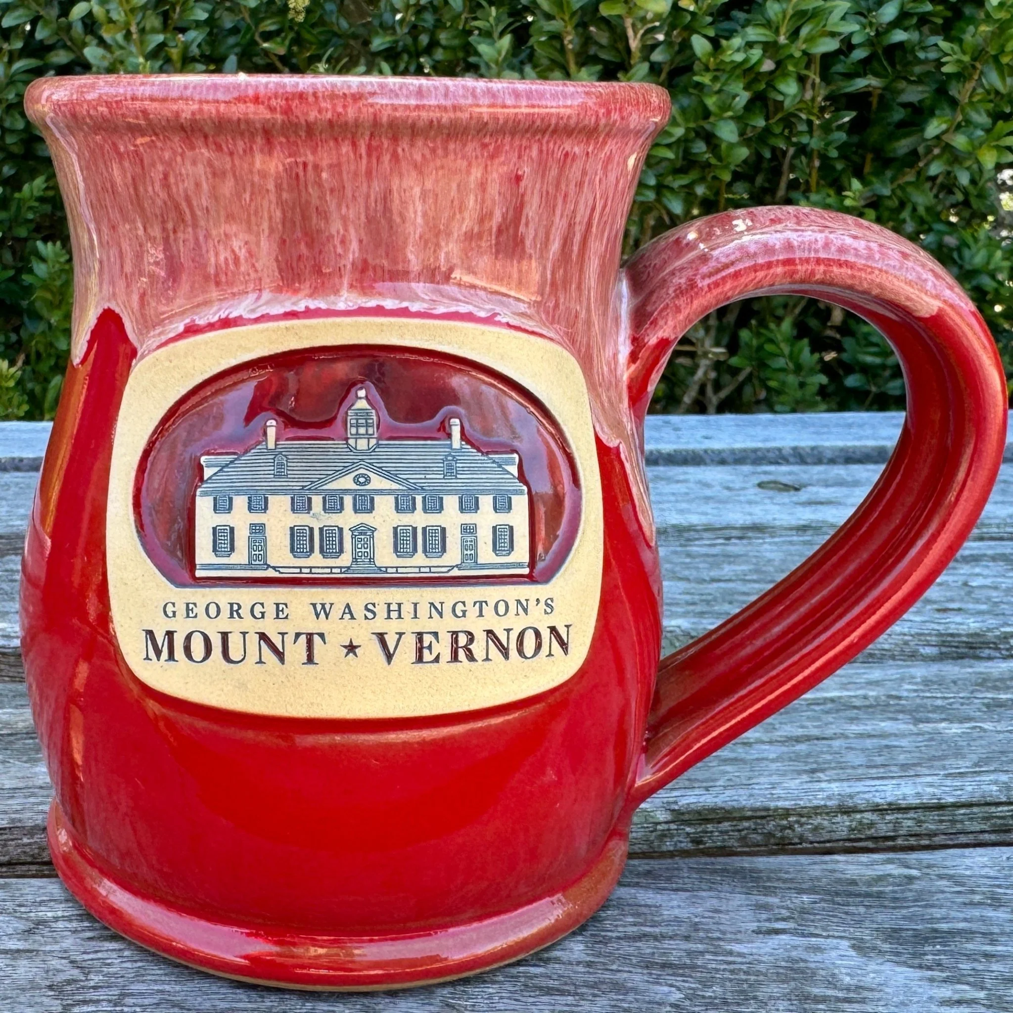 Red Mount Vernon Tall Belly Mug - Made In USA - Image 2