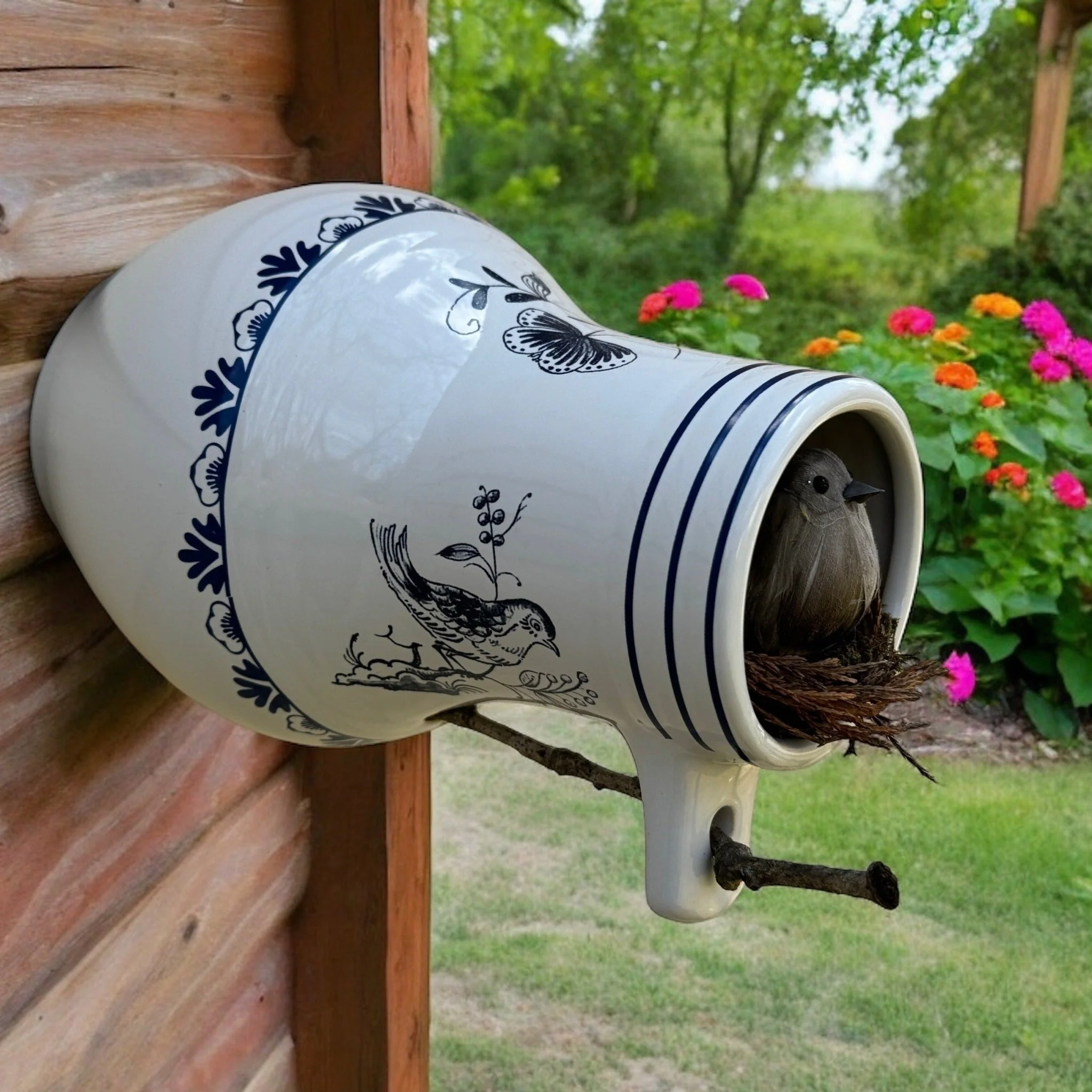 Bird Bottle - Delft Style - Image 3