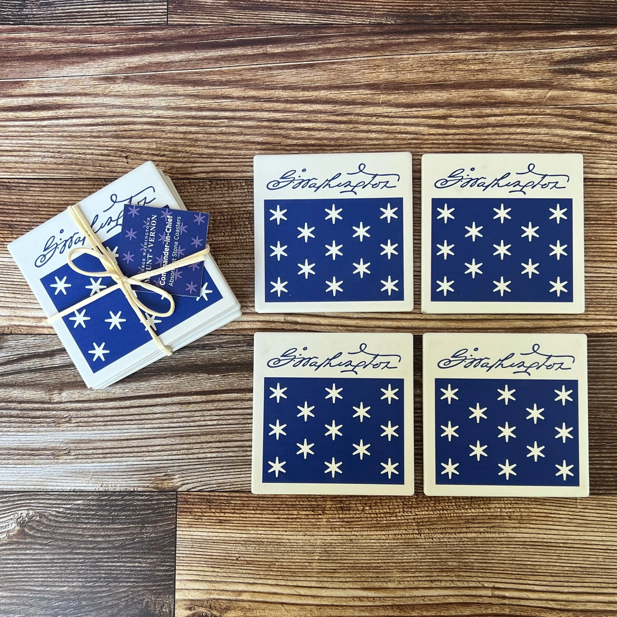 Stone Coaster Set of Four - Commander In Chief Design - Image 3