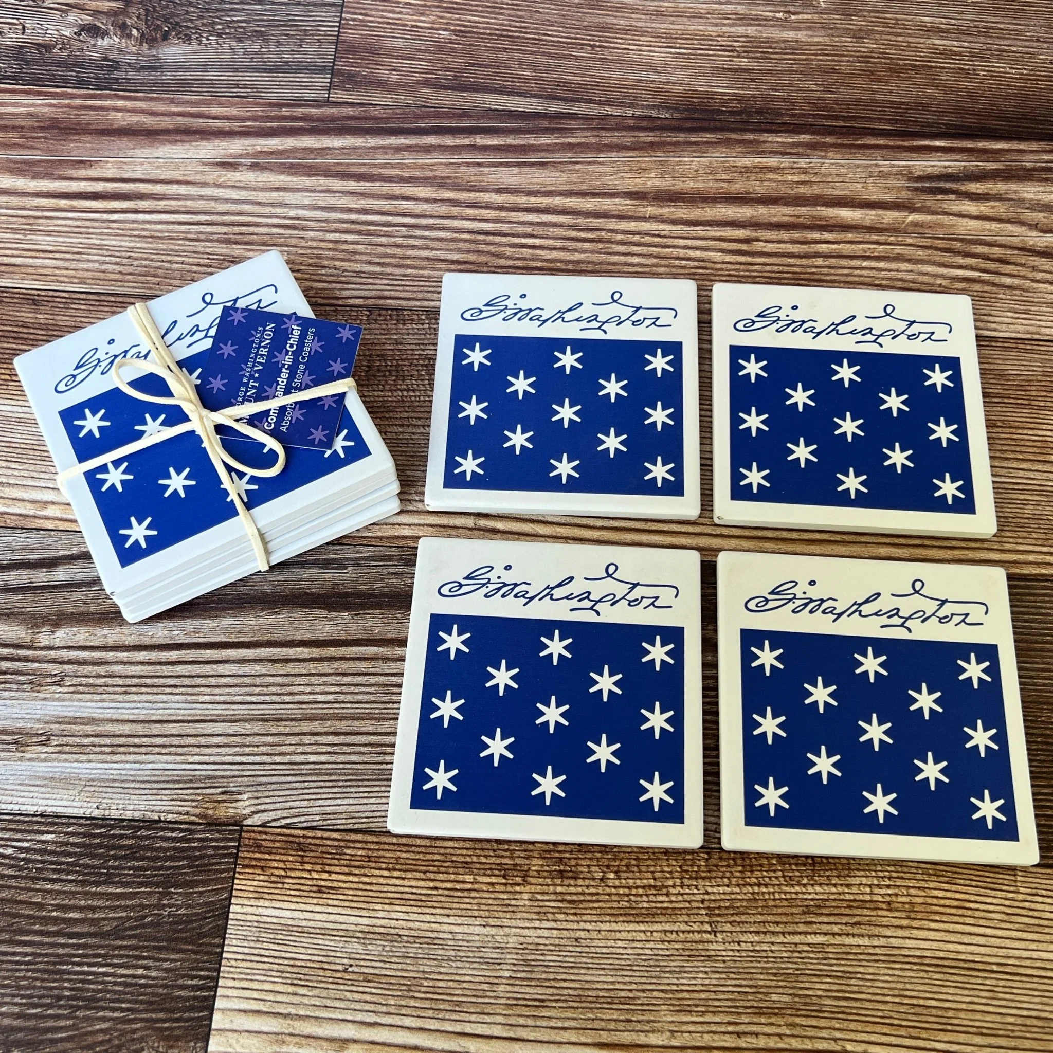 Stone Coaster Set of Four - Commander In Chief Design - Image 4