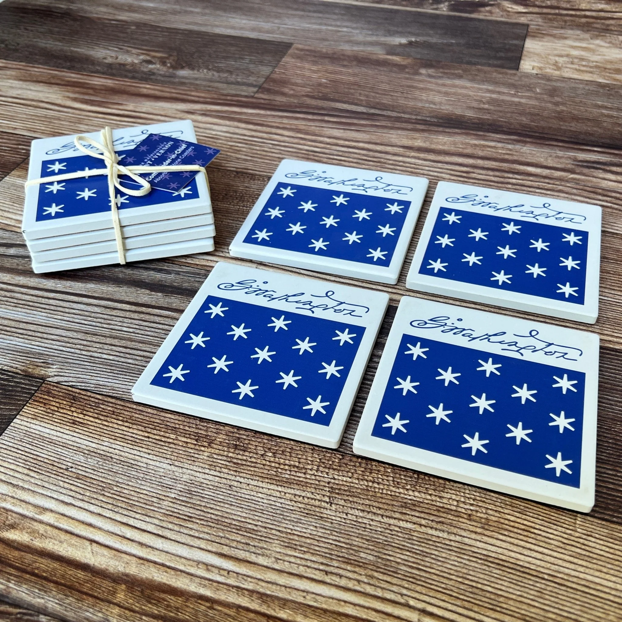 Stone Coaster Set of Four - Commander In Chief Design - Image 5