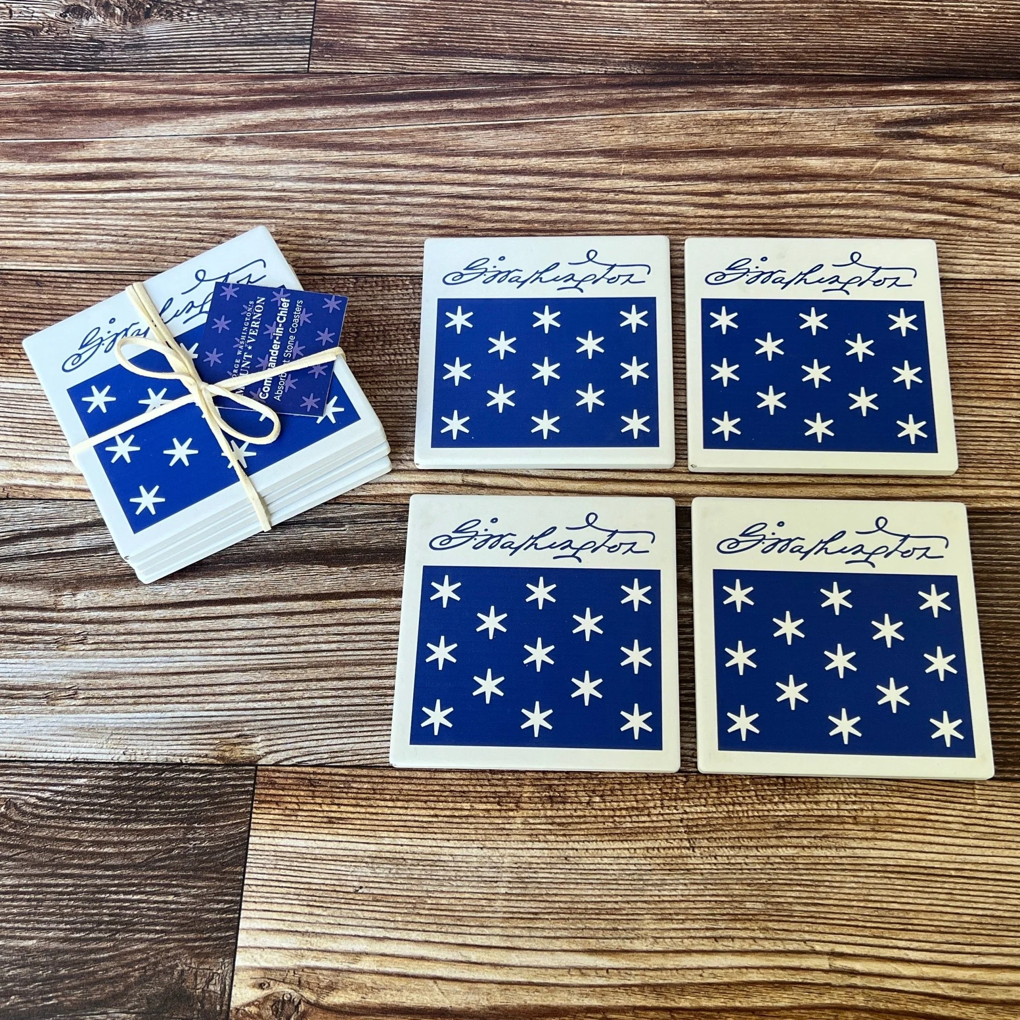 Stone Coaster Set of Four - Commander In Chief Design - Image 6