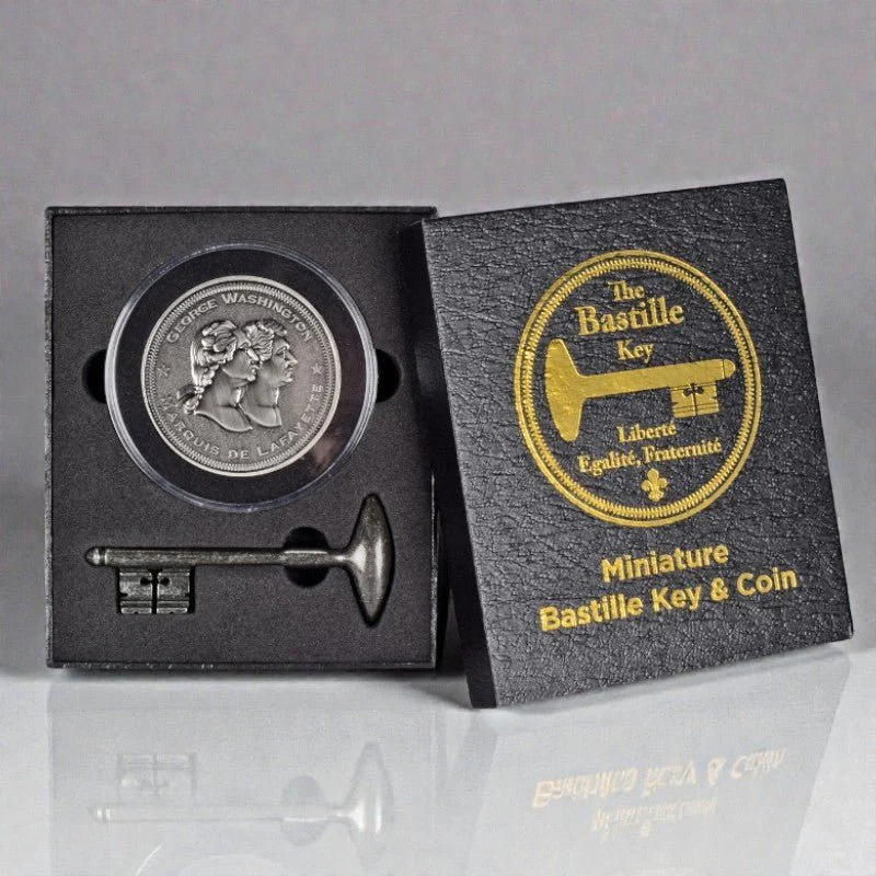 Bastille Key & Coin Set – George Washington Historical Collectible - Image 4