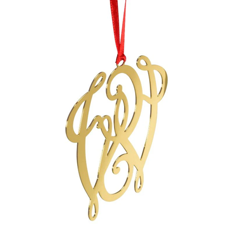 George Washington GW Cypher Brass Ornament - Image 2