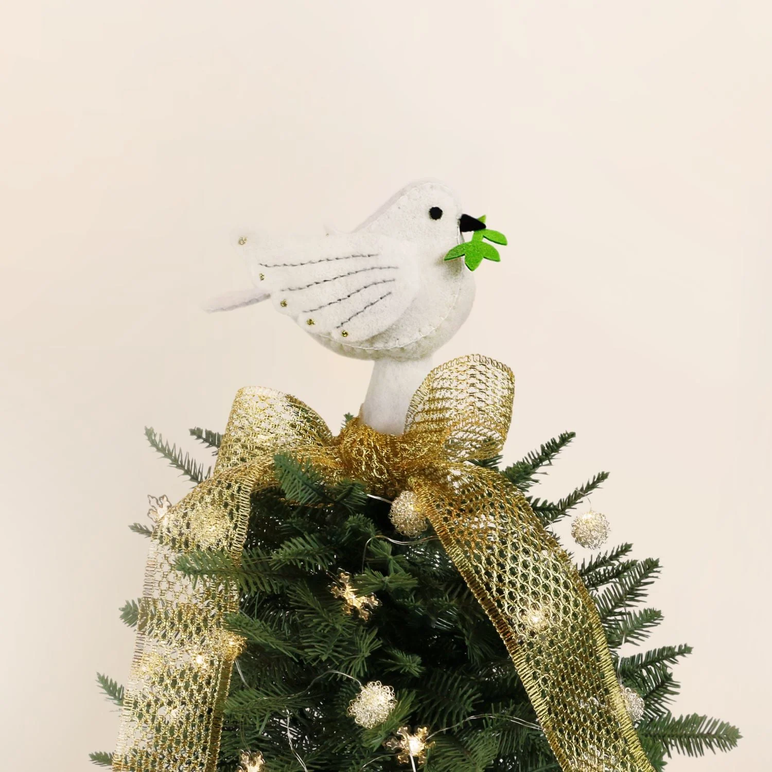 Dove of Peace Felt Tree Topper - Image 3
