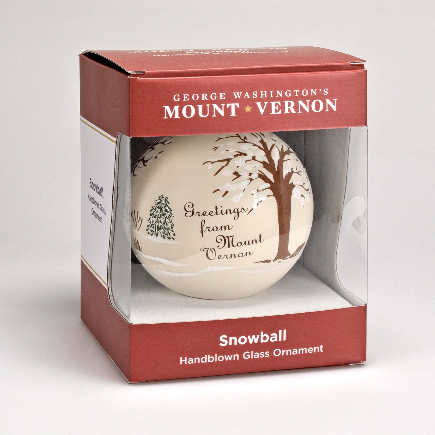 Winter Wonderland Mount Vernon Glass Ball Ornament - Image 5