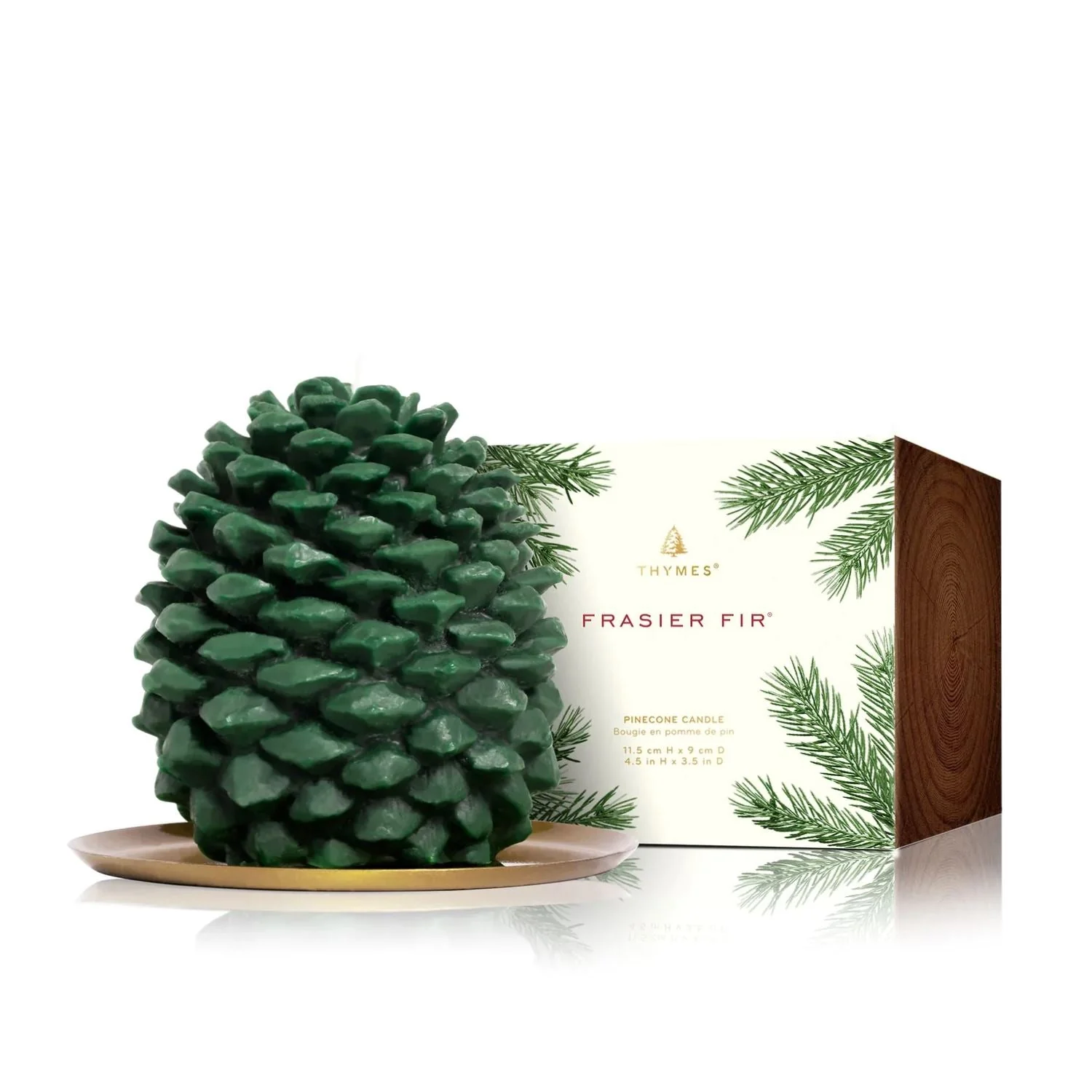 Frasier Fir Pinecone-Shaped Candle with Tray - Image 2
