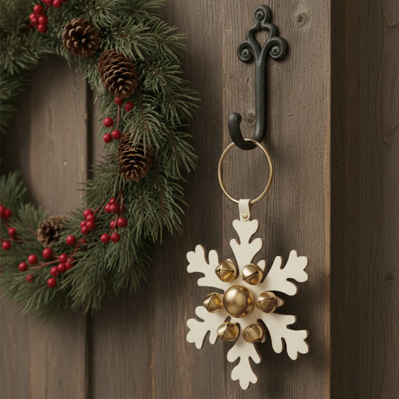 Snowflake Hanger With Bells - Assorted Colors