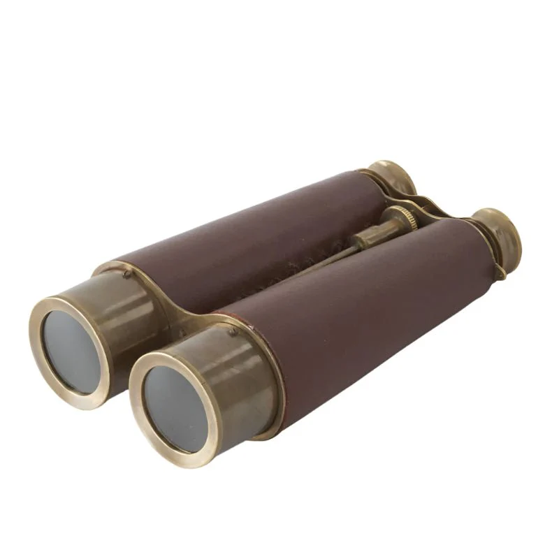 Brass and Brown Vegan Leather Binoculars - Image 3