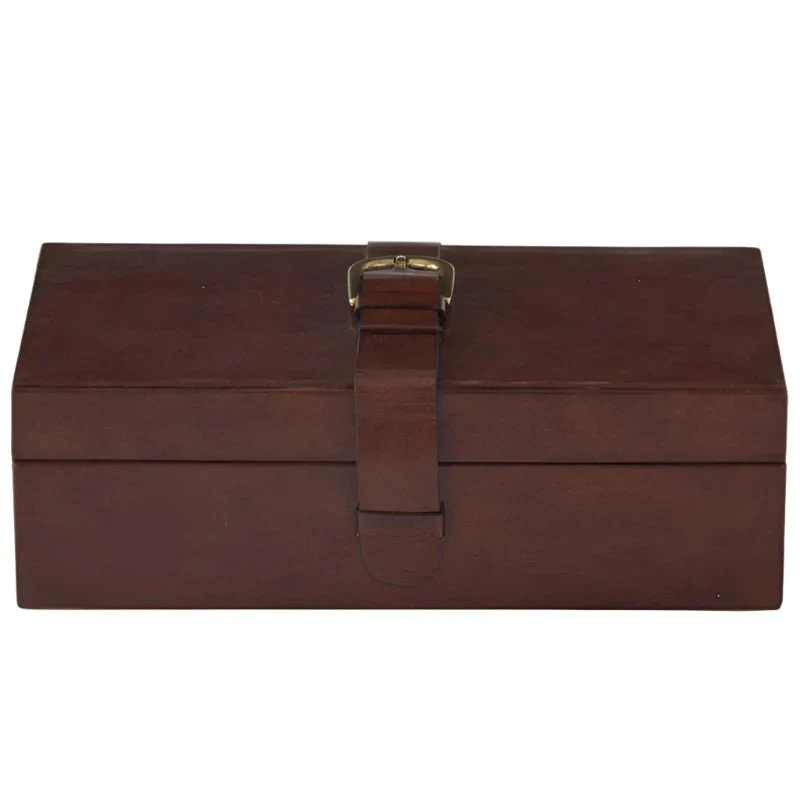 Brown Leather Suede Box- Assorted Sizes - Image 5