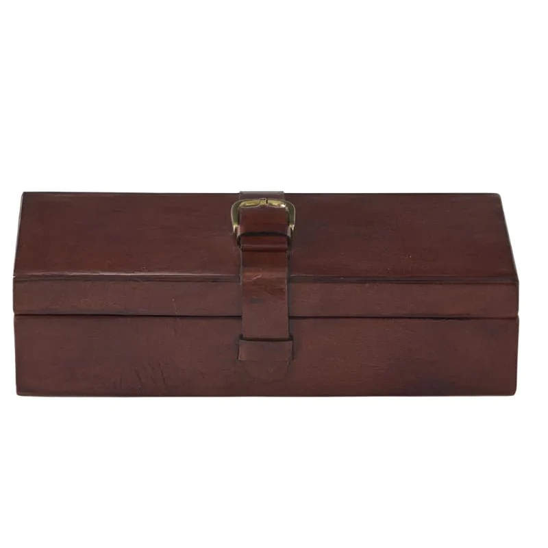 Brown Leather Suede Box- Assorted Sizes - Image 6
