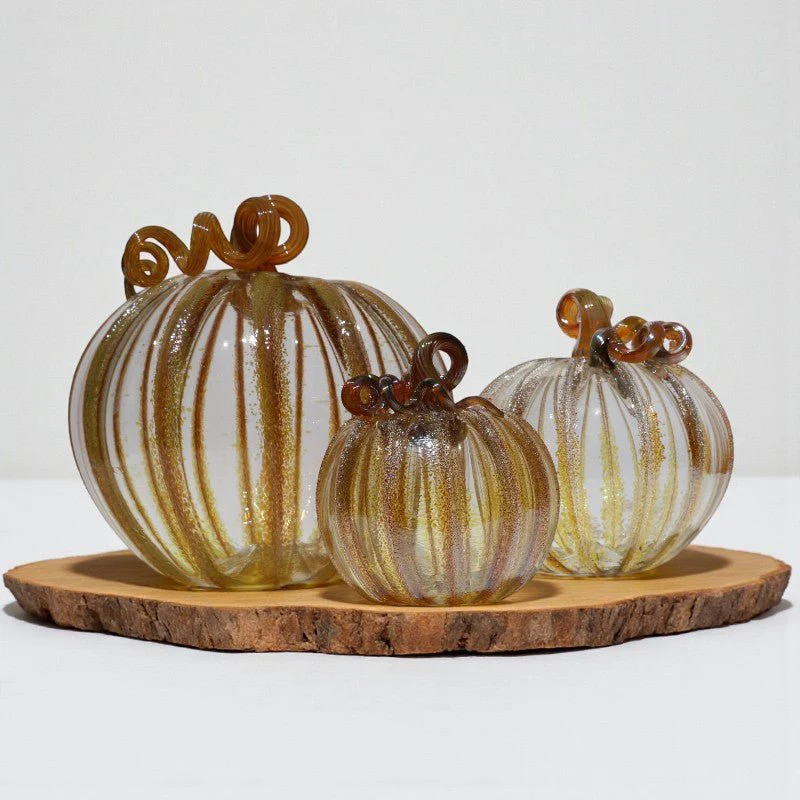 Luke Adams Cinnamon Sugar Glass Pumpkins- Assorted Sizes