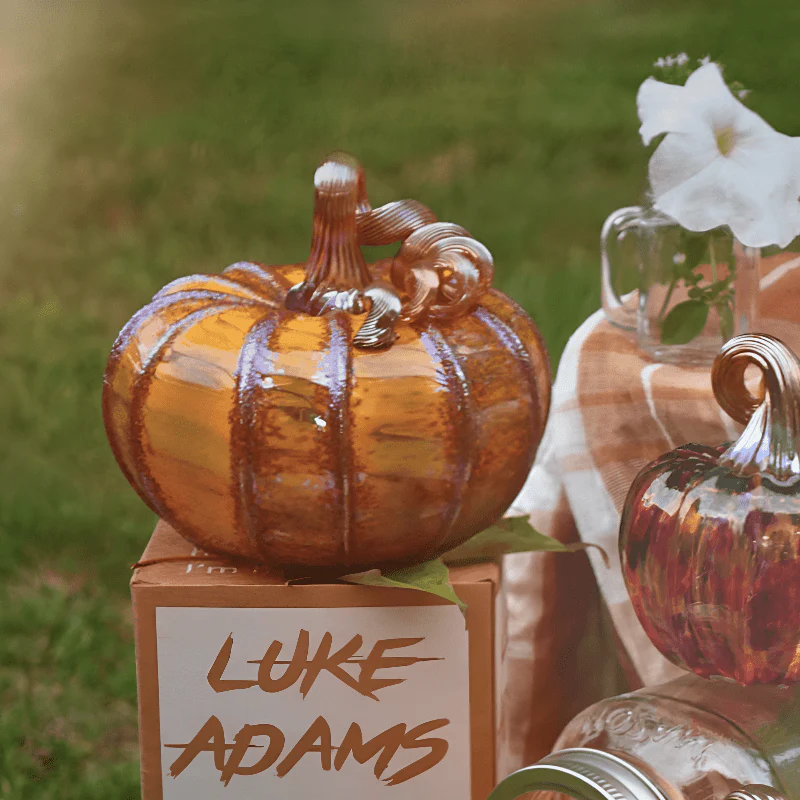 Luke Adams Maple Glaze Glass Pumpkins- Assorted Sizes - Image 9
