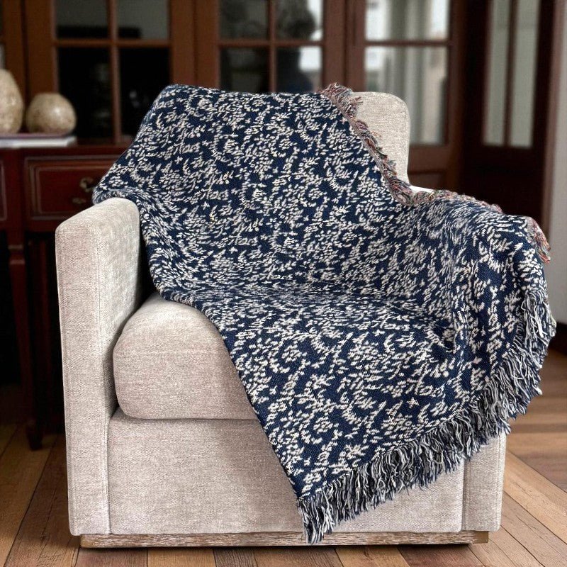 Blue Room Cotton Throw – Mount Vernon Collection - Image 6