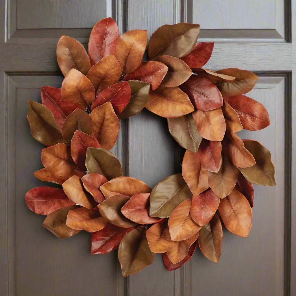 Magnolia Leaf Wreath – 24" - Image 3