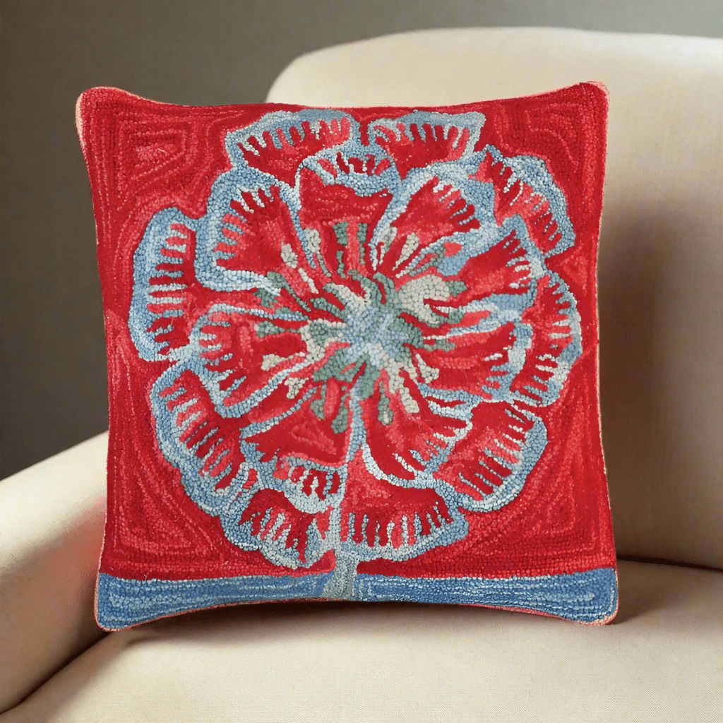 Bloomer Abstract Flower Pillow - By Michaelian Home - Image 3
