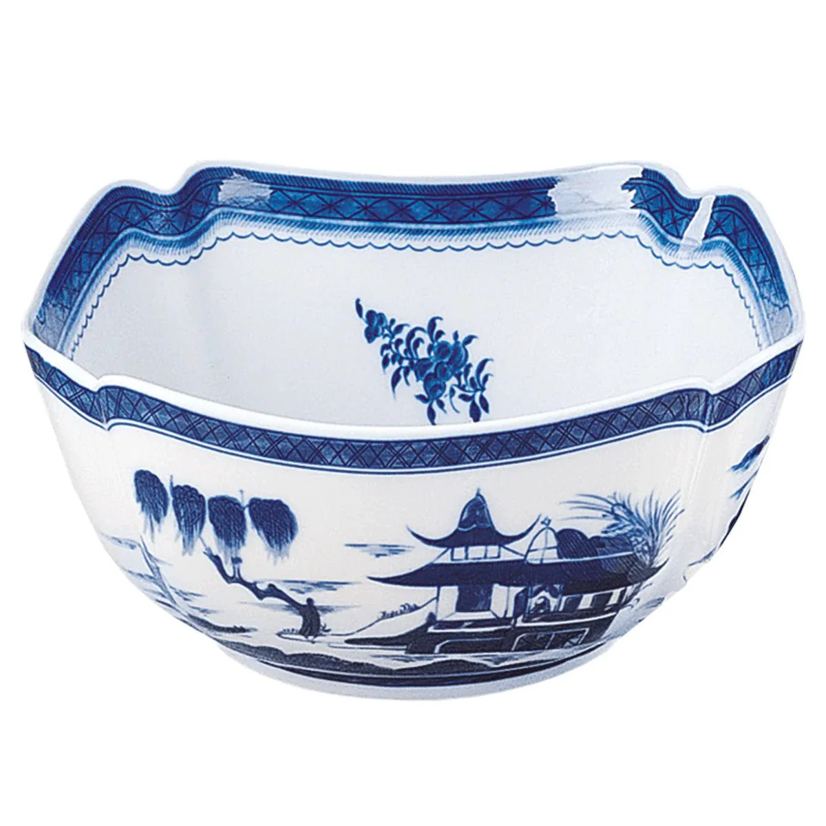 Blue Canton Oval Bowl