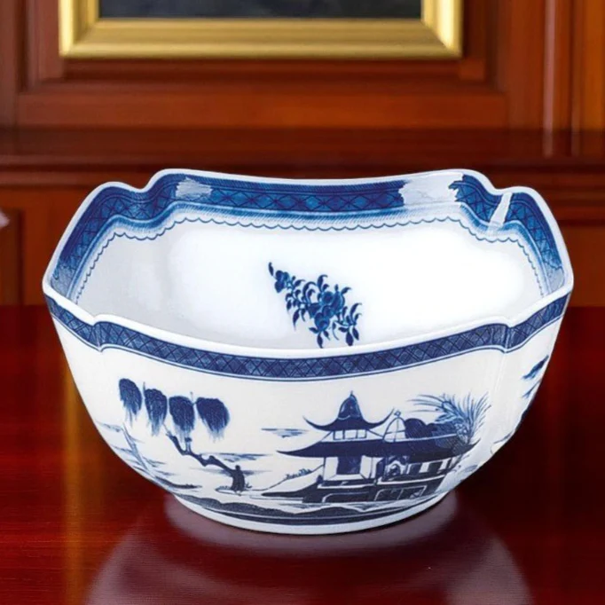 Blue Canton Oval Bowl - Image 2