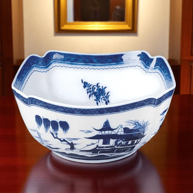 Blue Canton Oval Bowl - Image 3